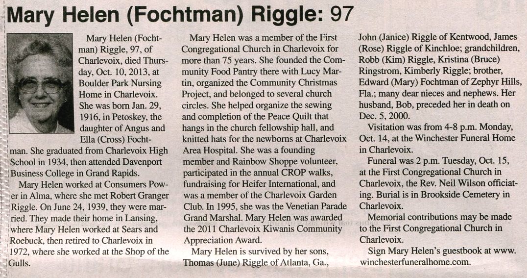 Mary Helen (Fochtman) Riggle thumbnail