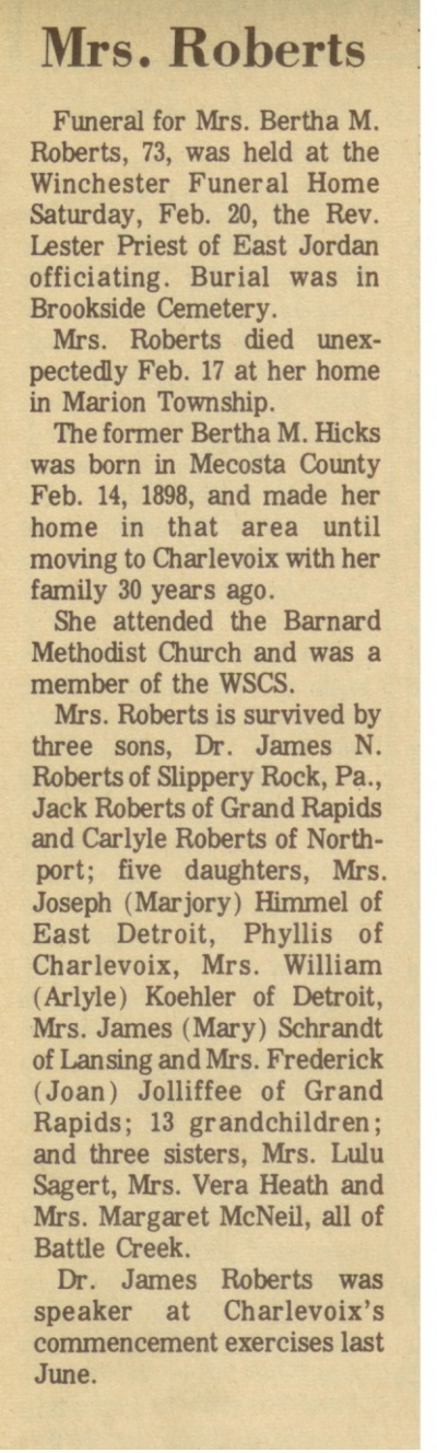 Bertha M. Roberts thumbnail