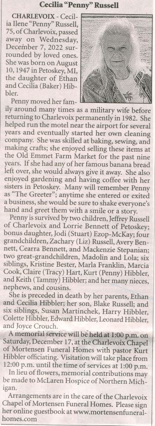 Cecilia Ilene 'Penny' Russell thumbnail