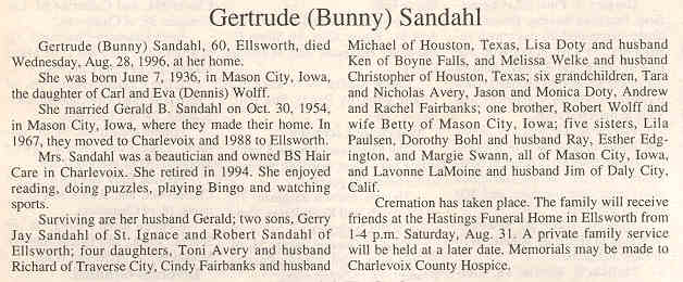 "Gertrude "Bunny"" Sandhal thumbnail