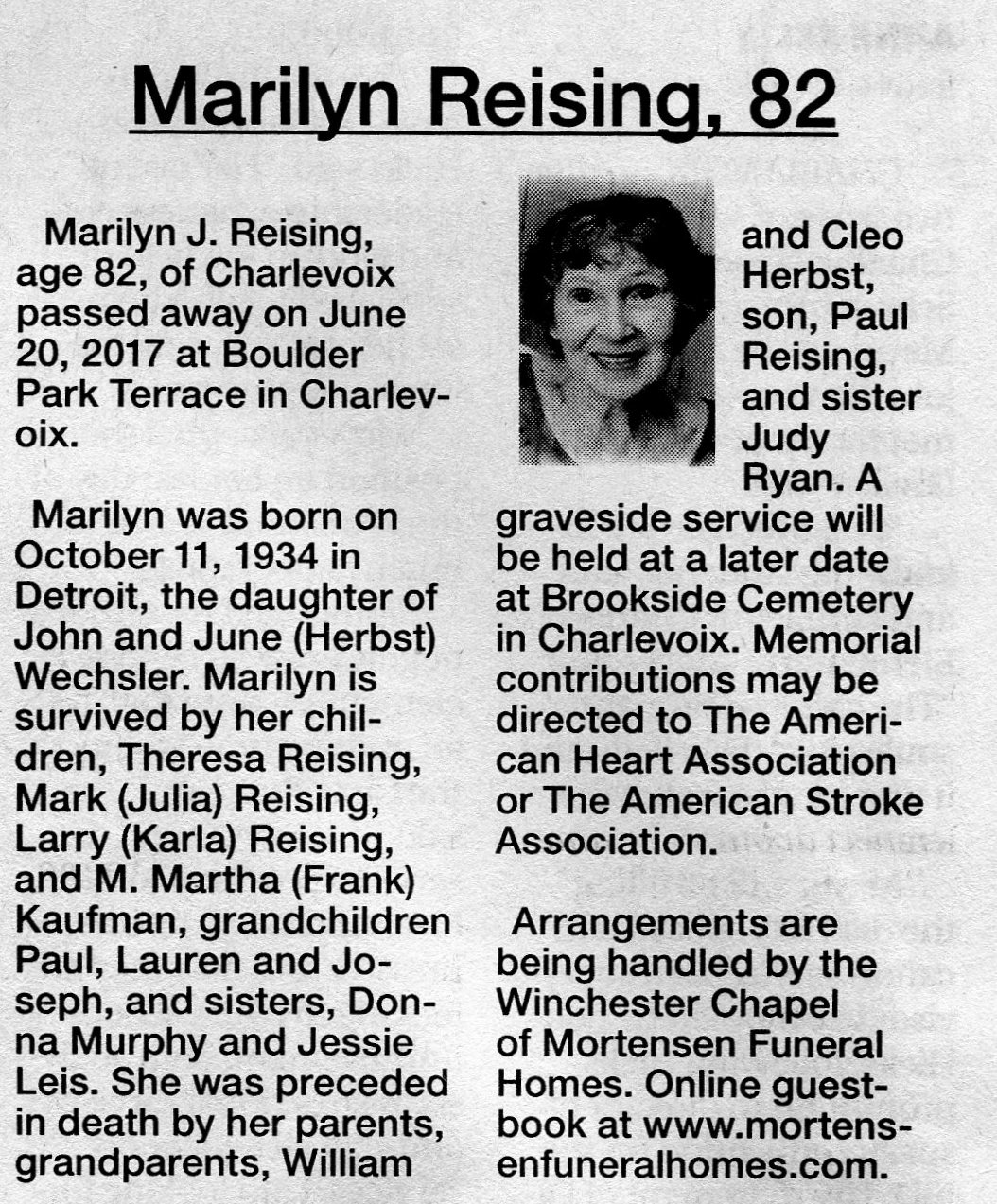 Marilyn J. Reising thumbnail