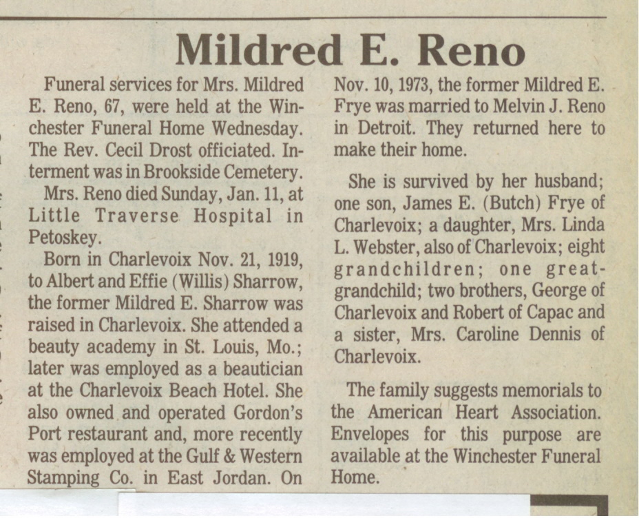 Mildred E. Reno thumbnail