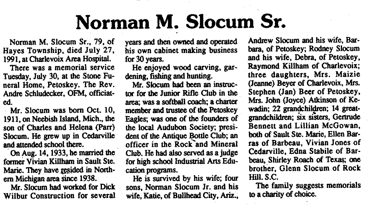 Norman M. Sr. Slocum thumbnail