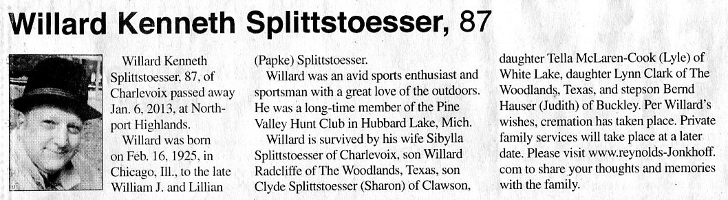 Willard Kenneth Splittstoesser thumbnail