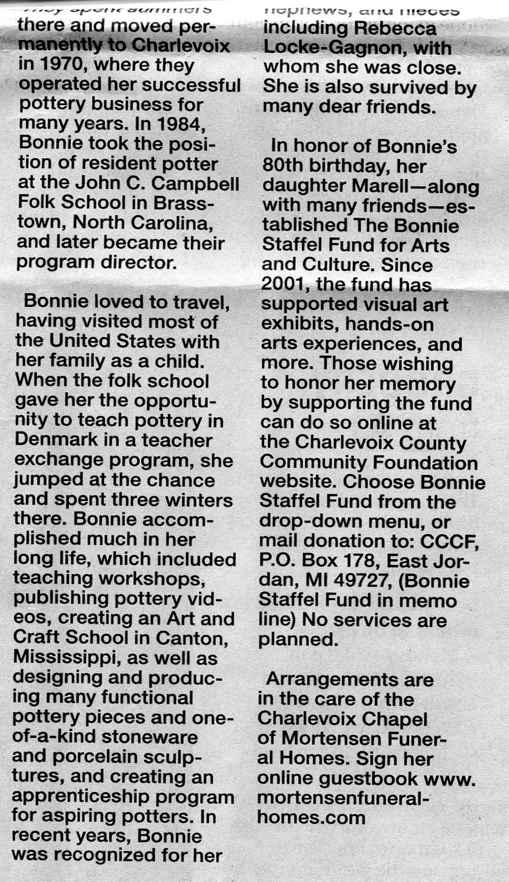 Bonnie Jeanne (Betts) Staffel thumbnail