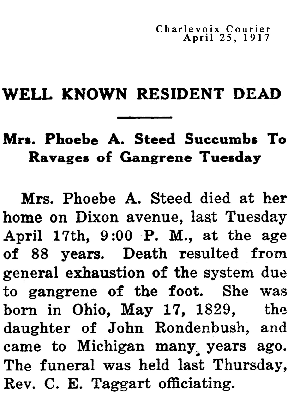 Phoebe A. Steed thumbnail