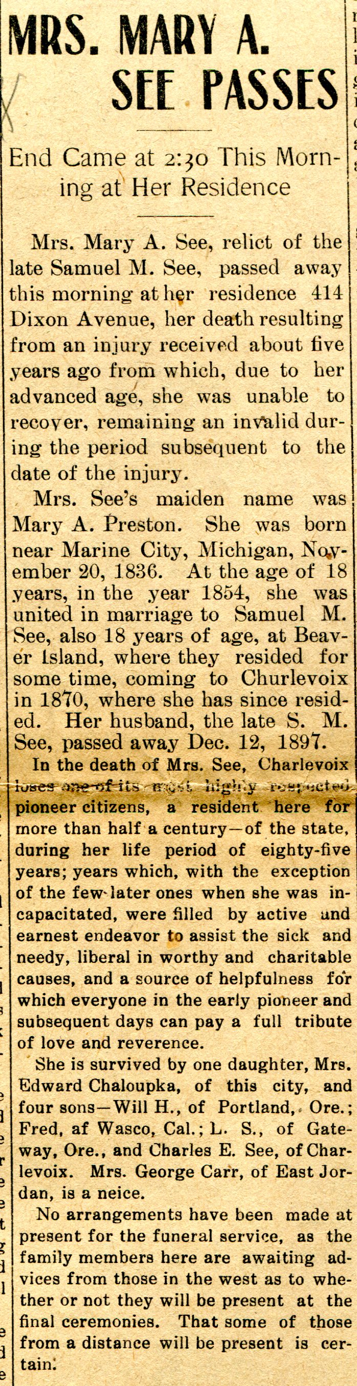 Mary A. See thumbnail