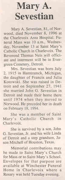 Mary A. Sevestian thumbnail