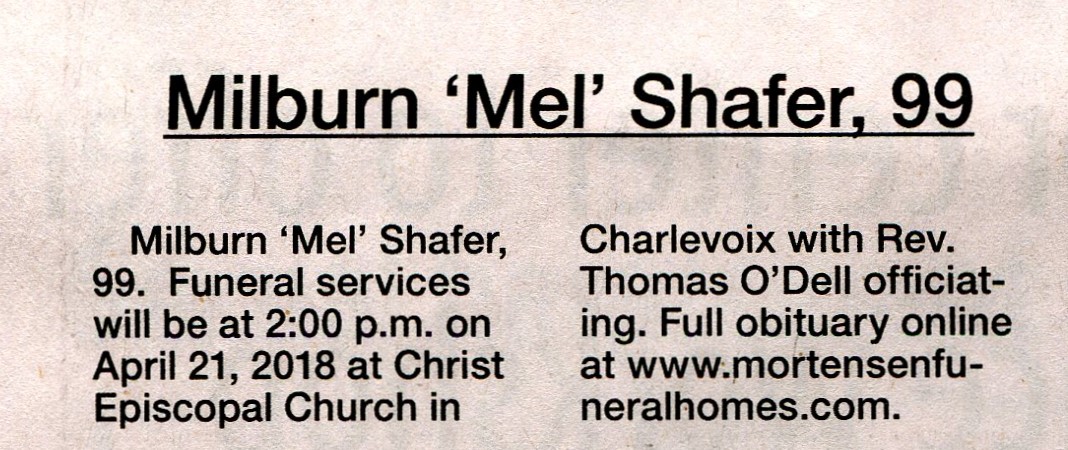 Milburn L. (Mel) Shafer thumbnail