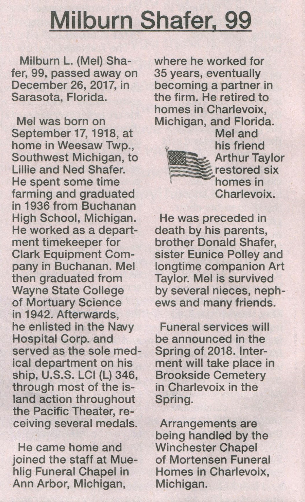 Milburn L. (Mel) Shafer image 2