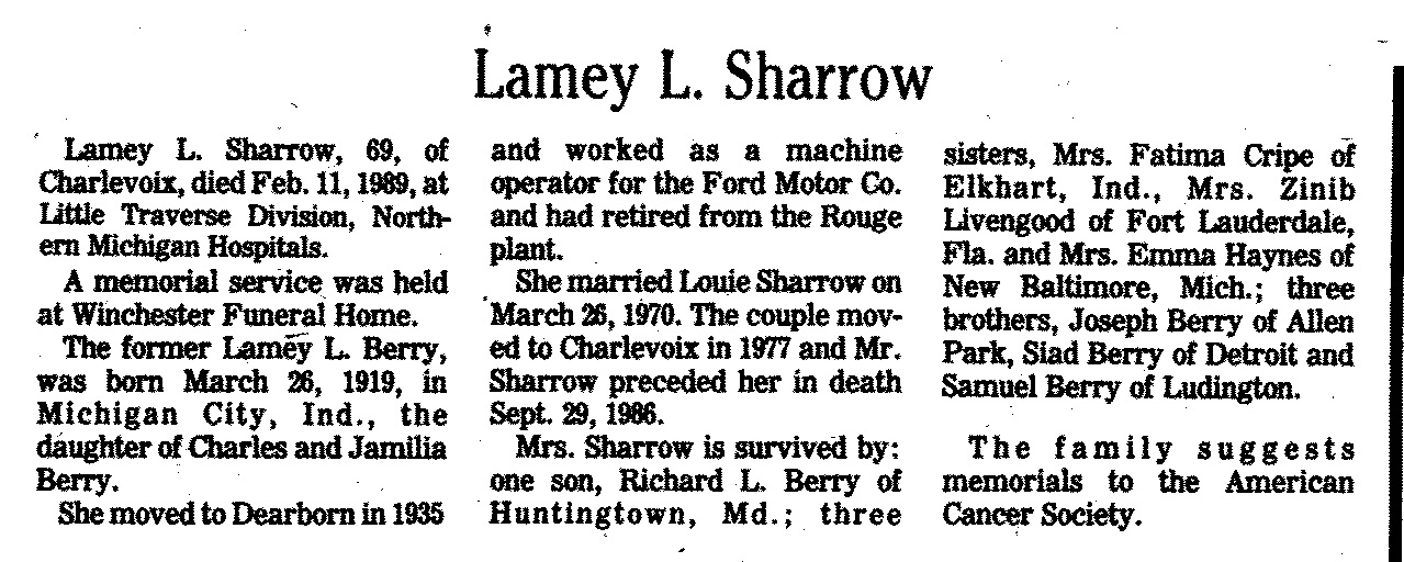 Lamey L. Sharrow thumbnail