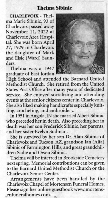 Thelma Marie Sibinic thumbnail