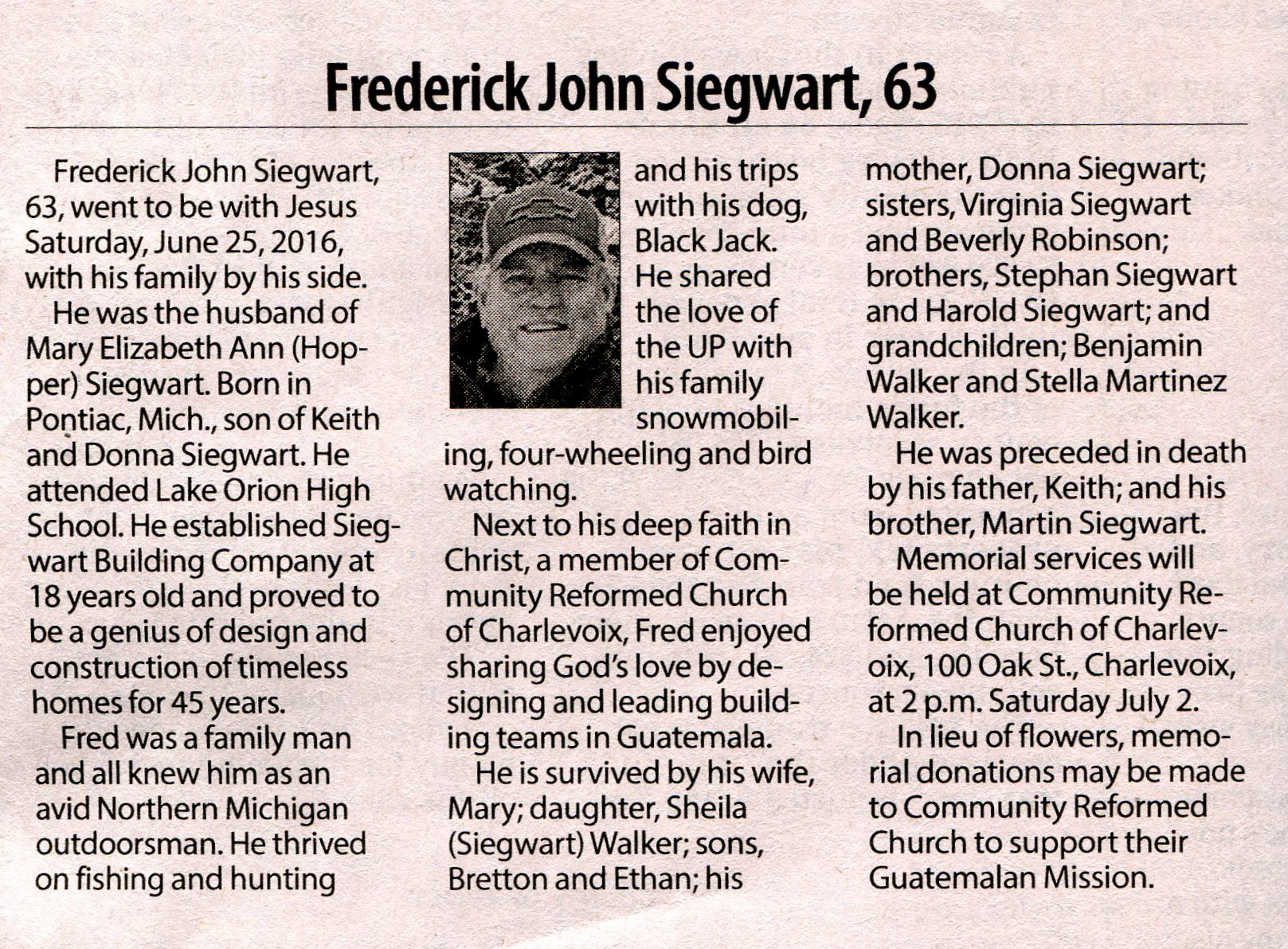 Frederick John Siegwart thumbnail
