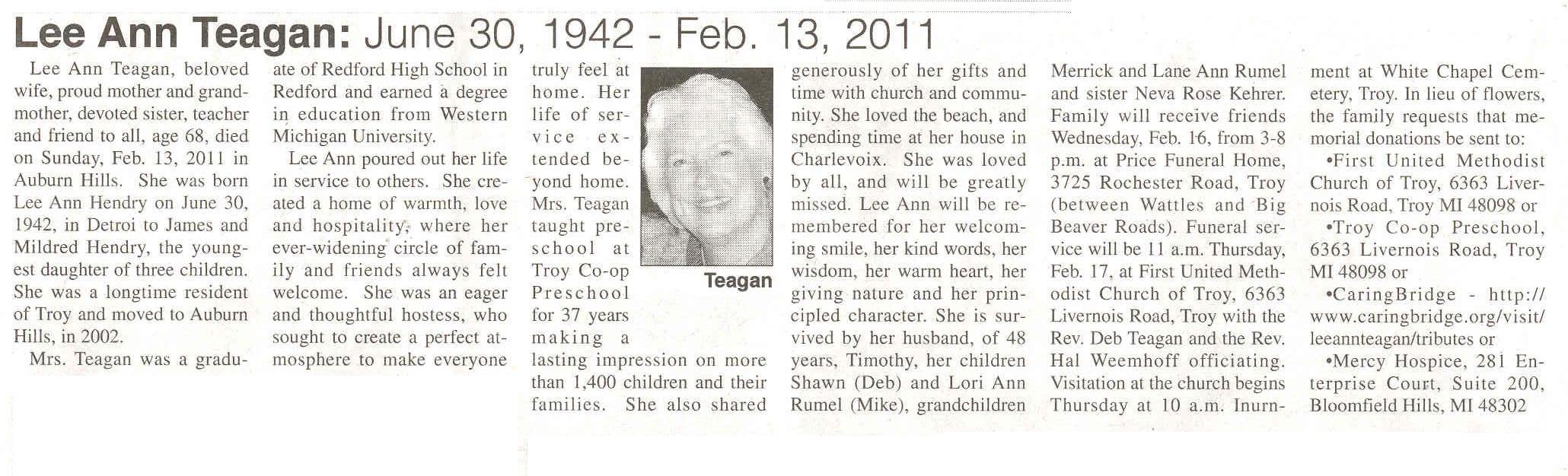 Lee Ann Teagan thumbnail