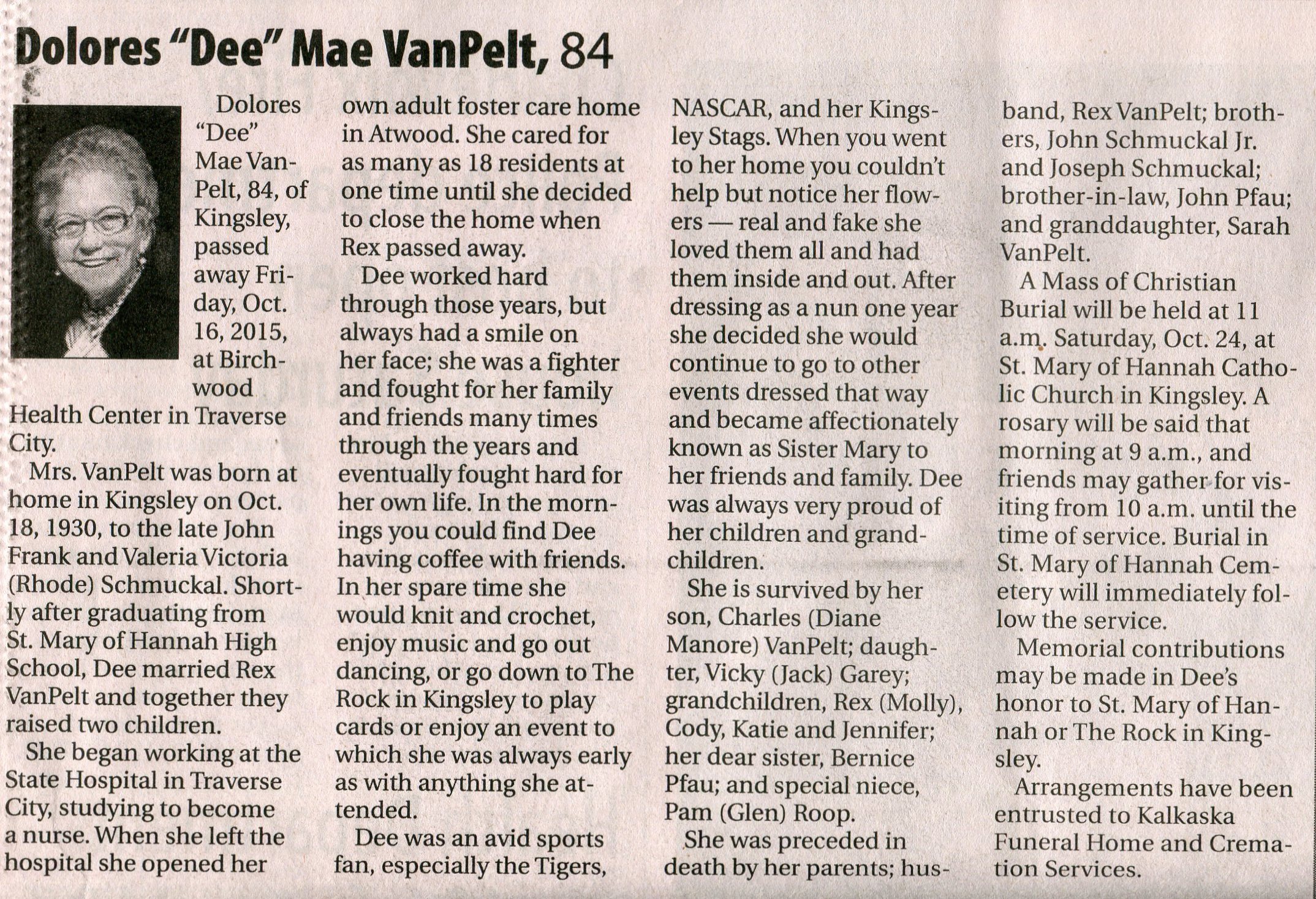 "Dolores "Dee" Mae" VanPelt thumbnail