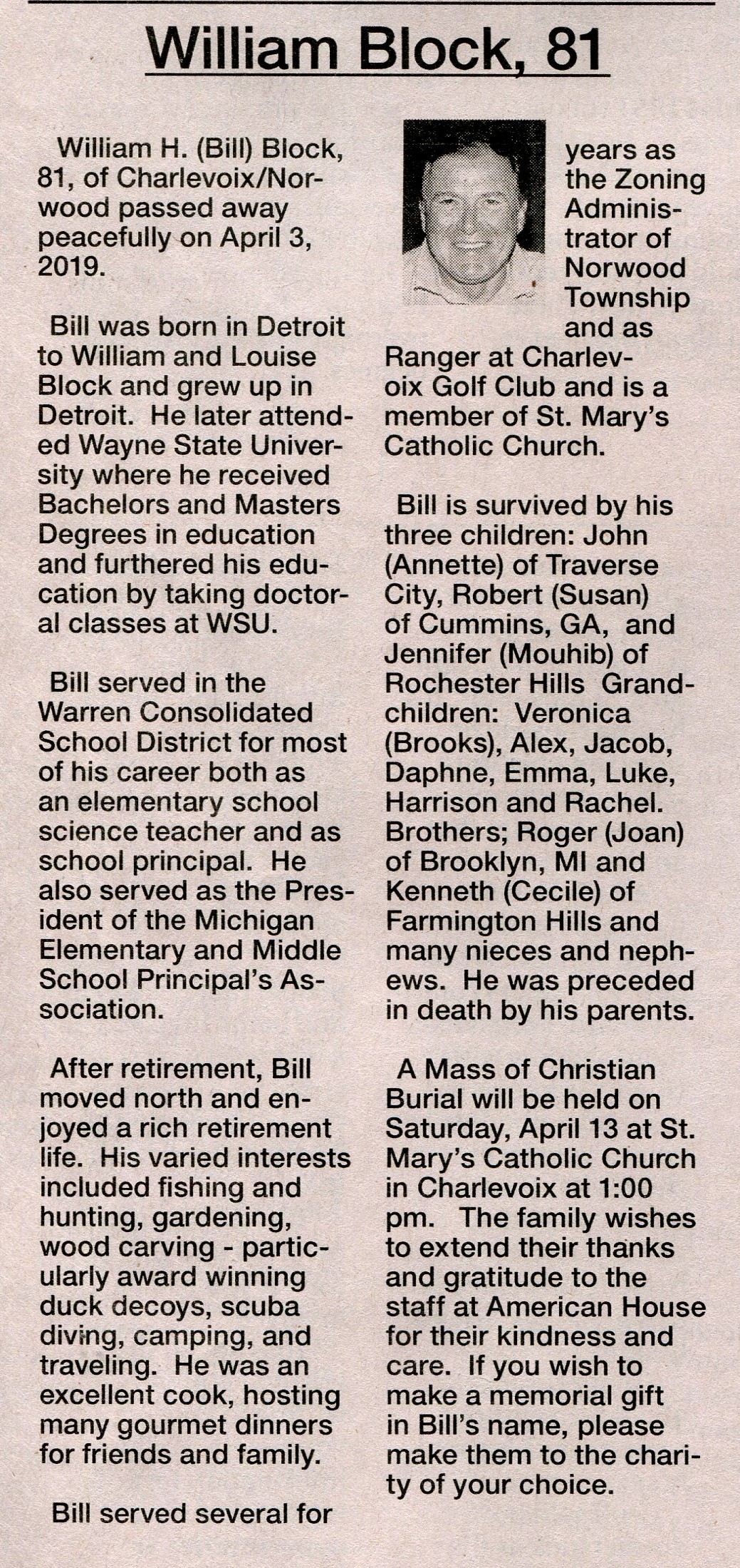 William H. (Bill) Block thumbnail