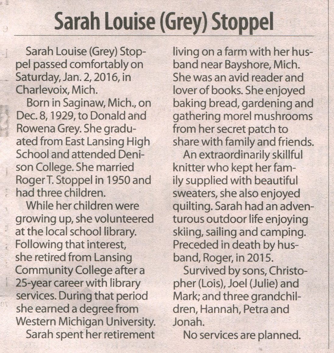 Sarah Louise (Grey) Stoppel thumbnail