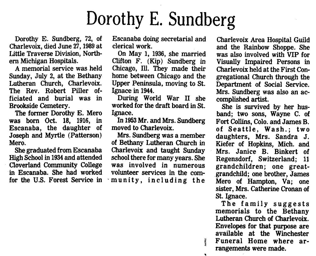 Dorothy E. Sundberg thumbnail