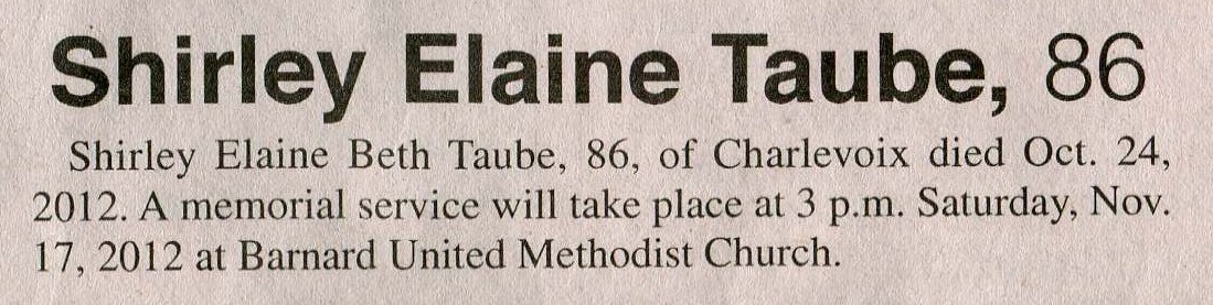 Shirley Elaine Taube thumbnail