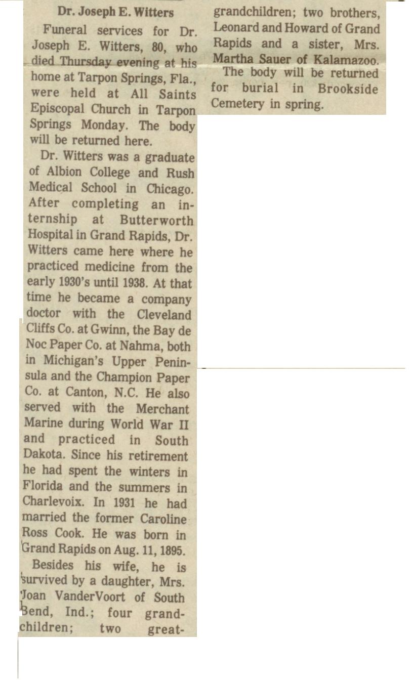 Dr. Joseph E. Witters thumbnail