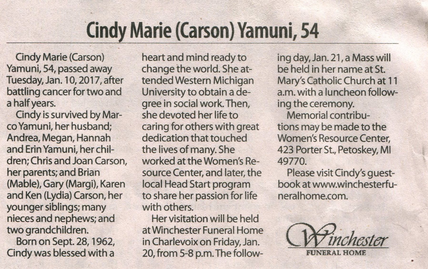 Cindy Marie (Carson) Yamuni thumbnail