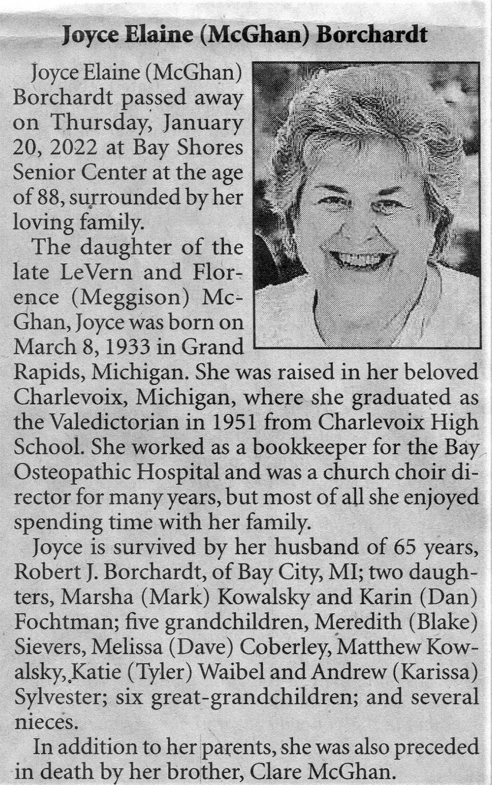 Joyce Elaine (McGhan) Borchardt thumbnail