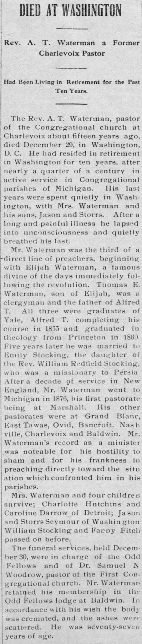 Rev. A. T. Waterman thumbnail
