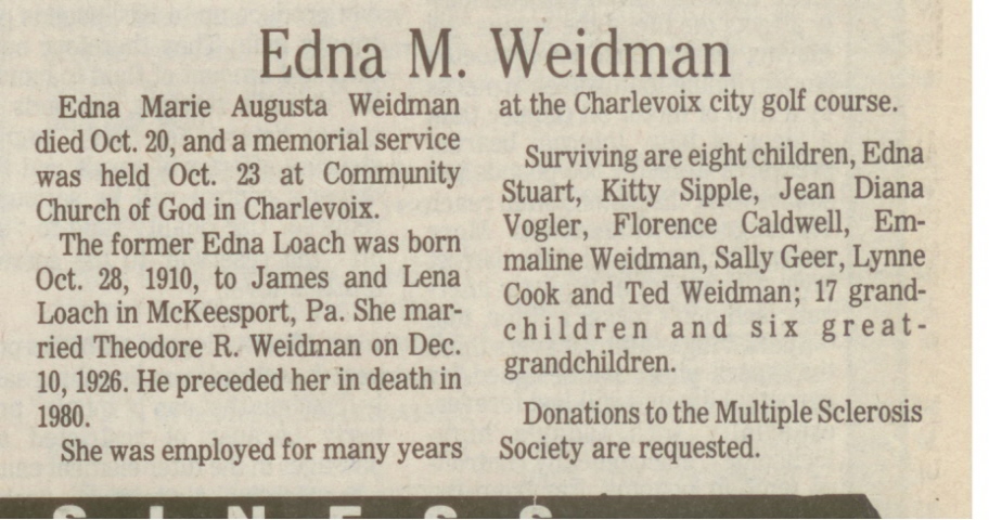 Edna Marie Augusta Weidman thumbnail