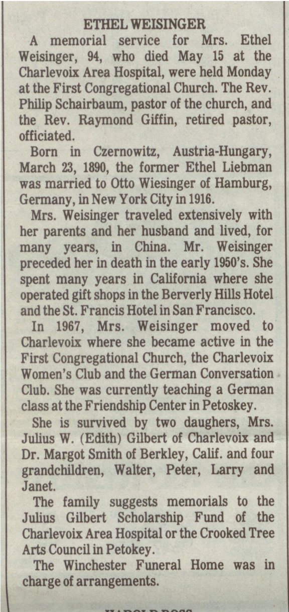Ethel Weisinger thumbnail