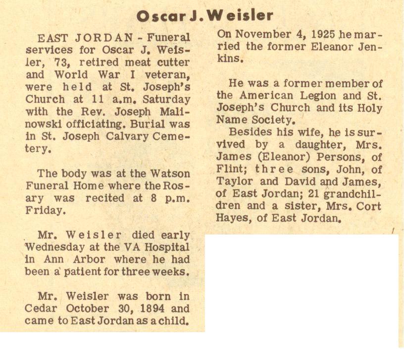 Oscar J. Weisler thumbnail