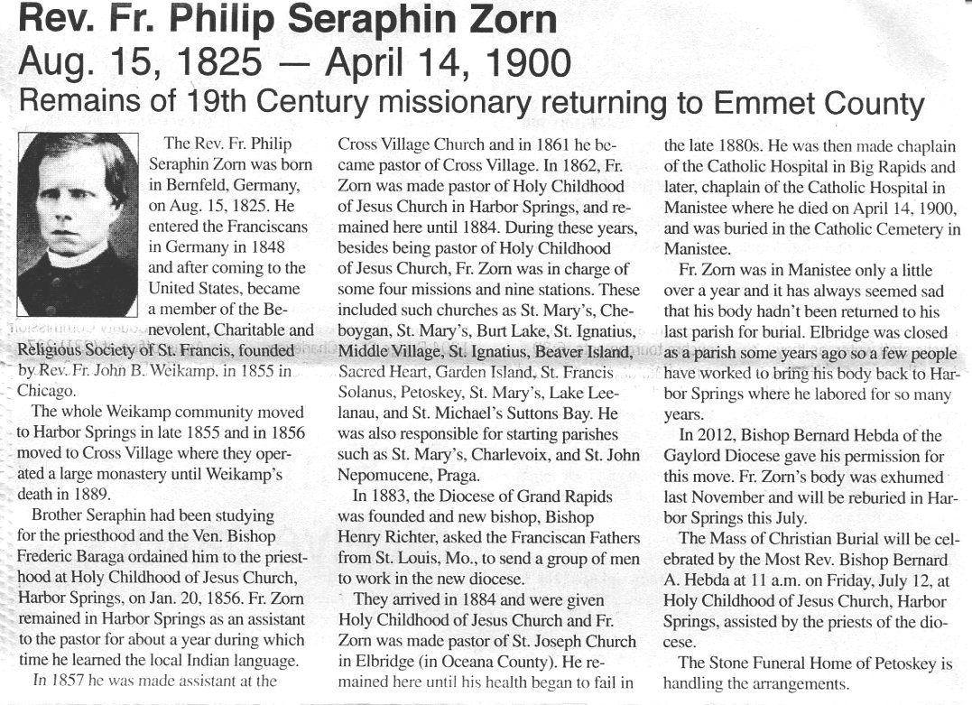 Philip Seraphin, Rev. Fr. Zorn thumbnail