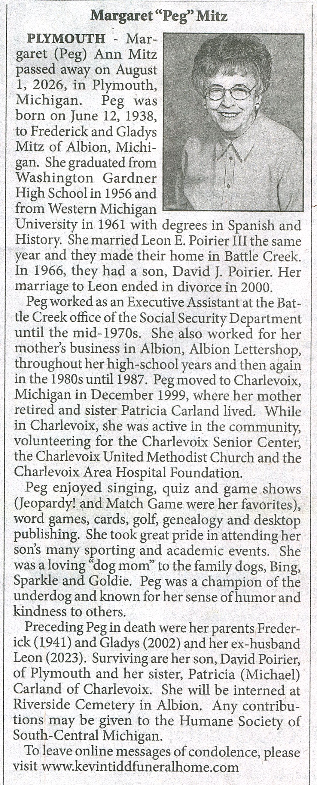 Margaret (Peg) Ann Mitz thumbnail