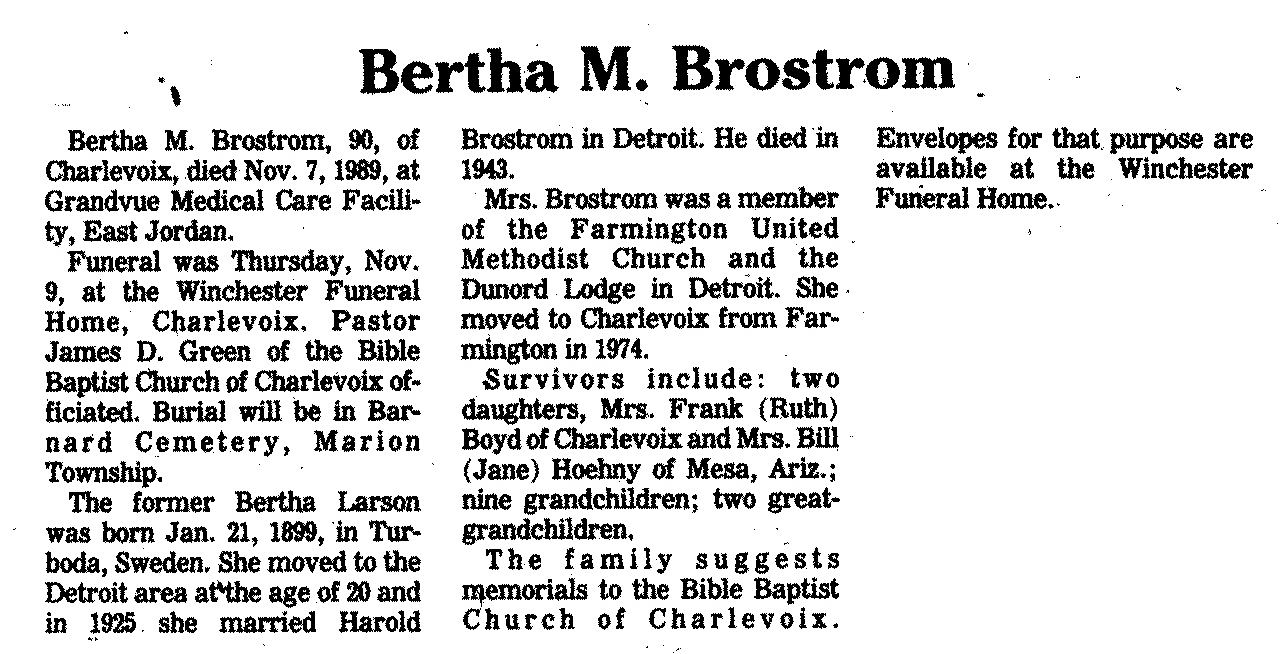 Bertha M. Brostrom thumbnail