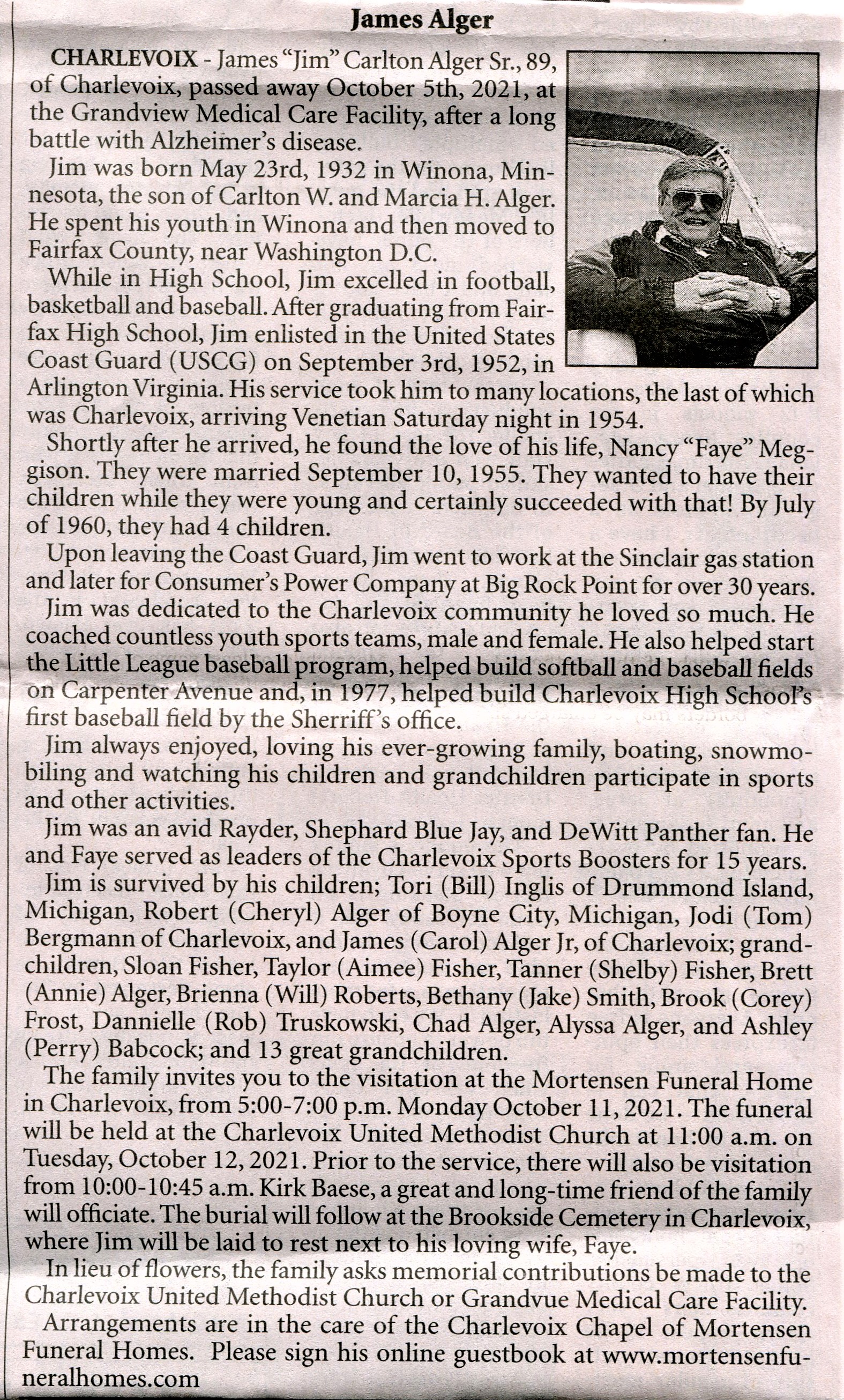 James 'Jim' Carlton, Sr. Alger thumbnail