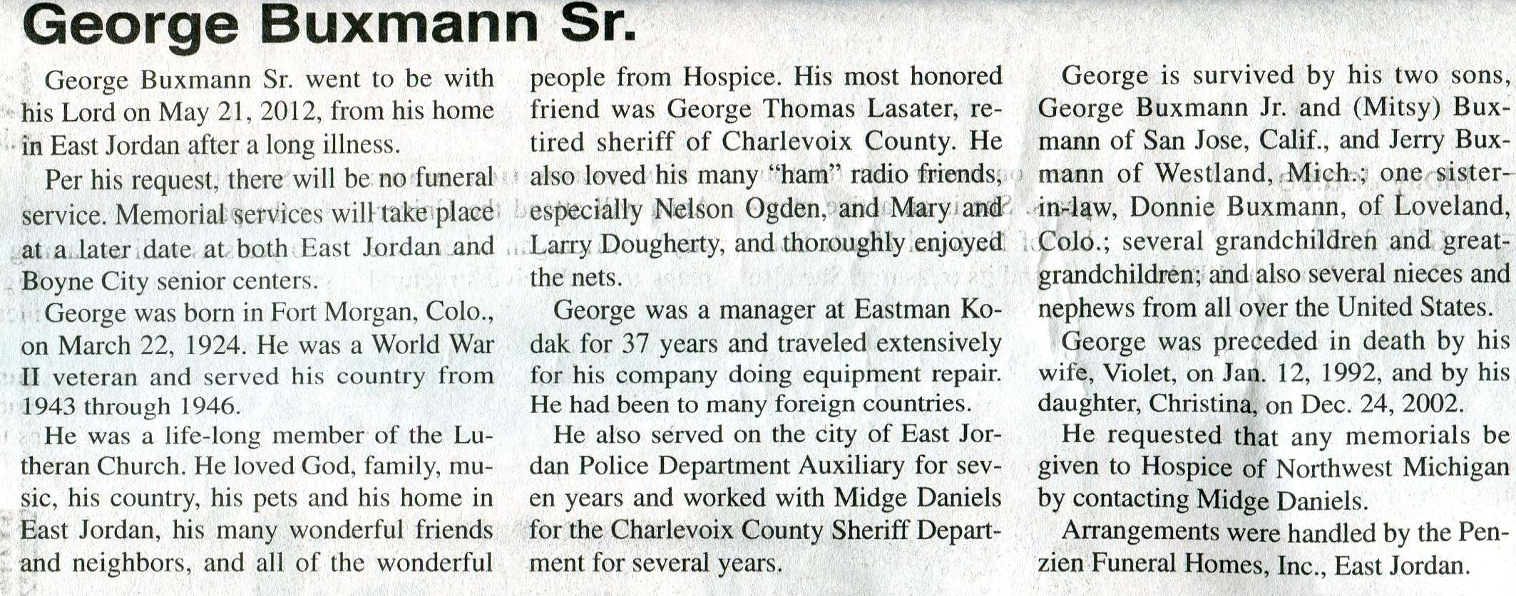 George, Sr. Buxmann thumbnail