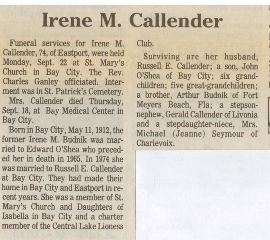 Irene M. Callender thumbnail