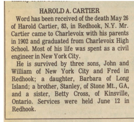 Harold A. Cartier thumbnail