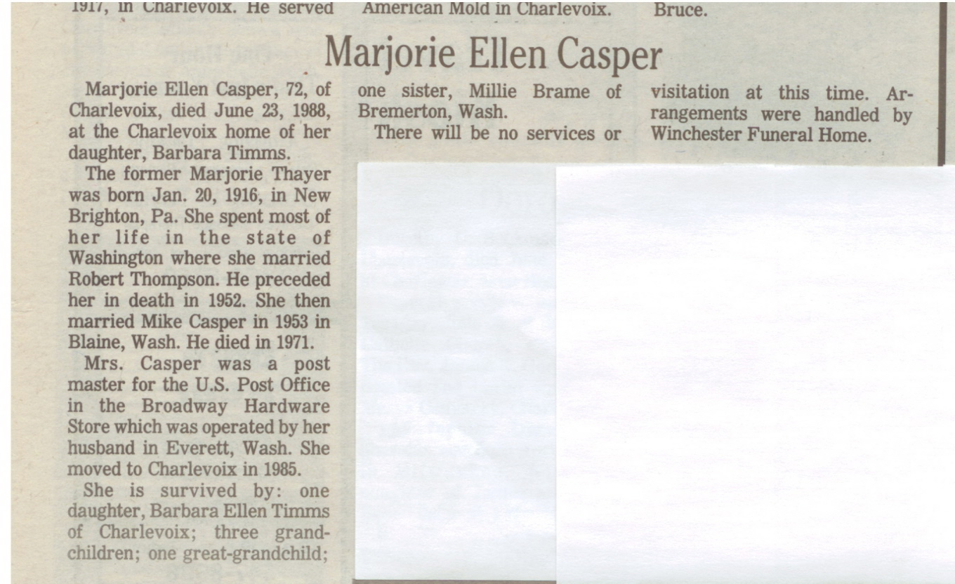 Marjorie Ellen Casper thumbnail