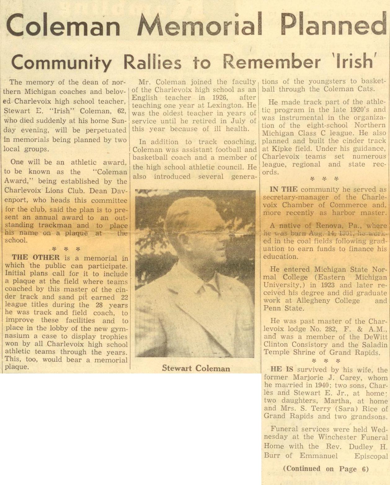 "Stewart E. "Irish"" Coleman thumbnail