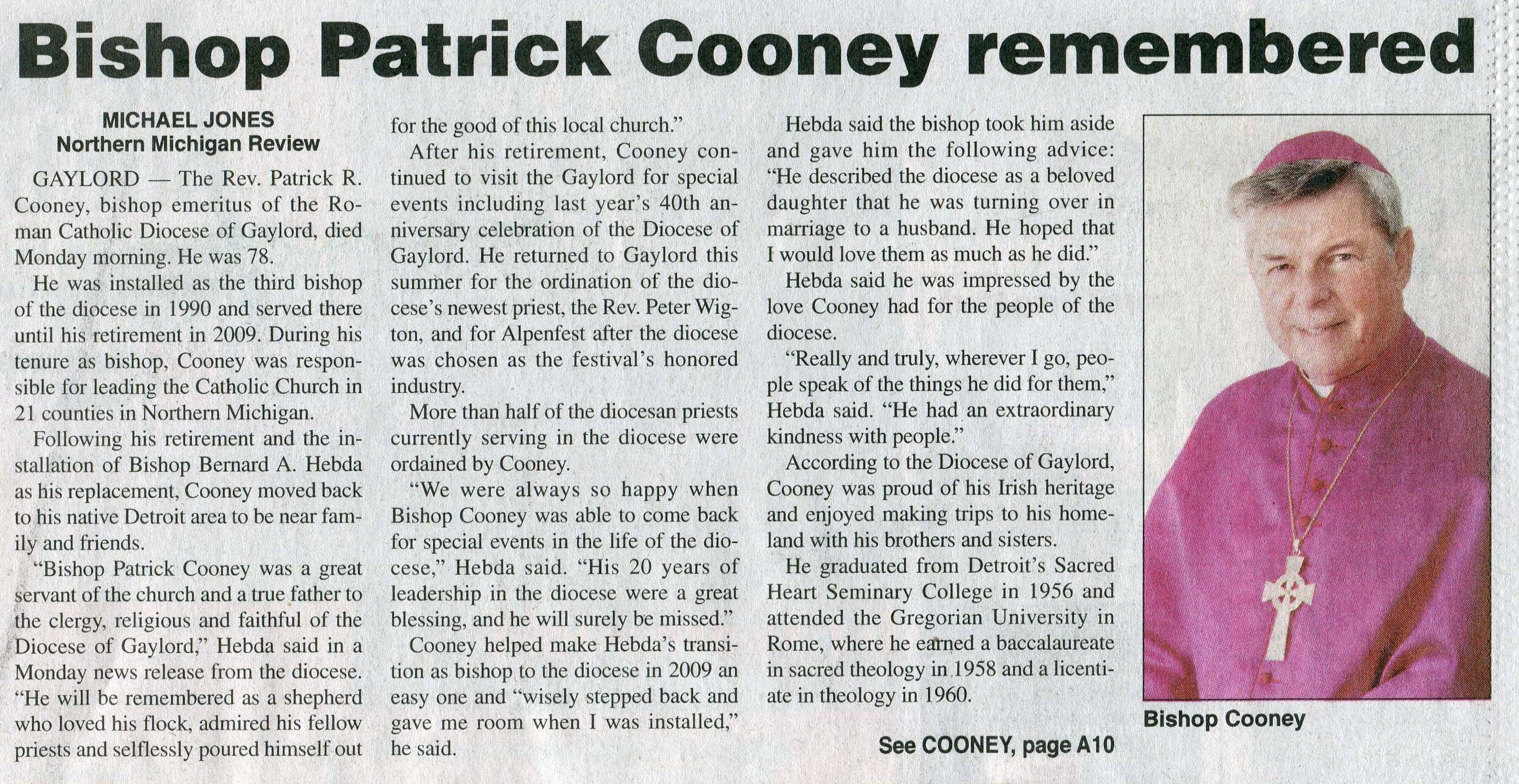 Bishop Patrick R. Cooney thumbnail