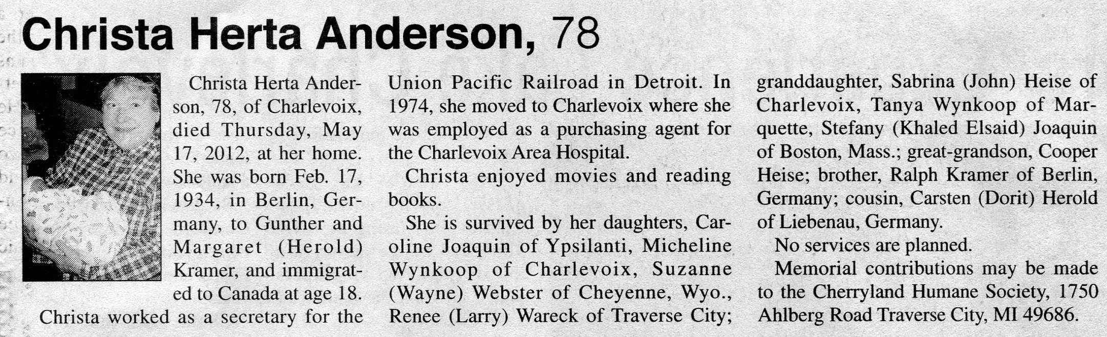 Christa Herta Anderson thumbnail