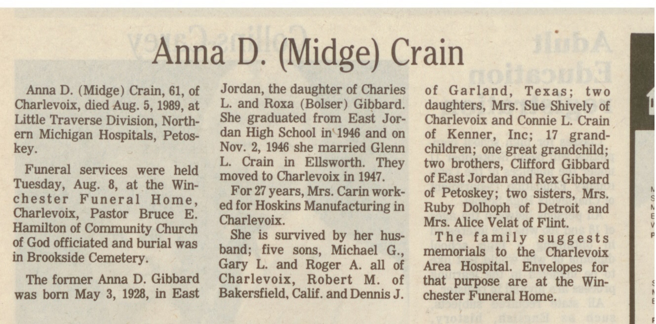 "Anna D. "Midge"" Crain thumbnail