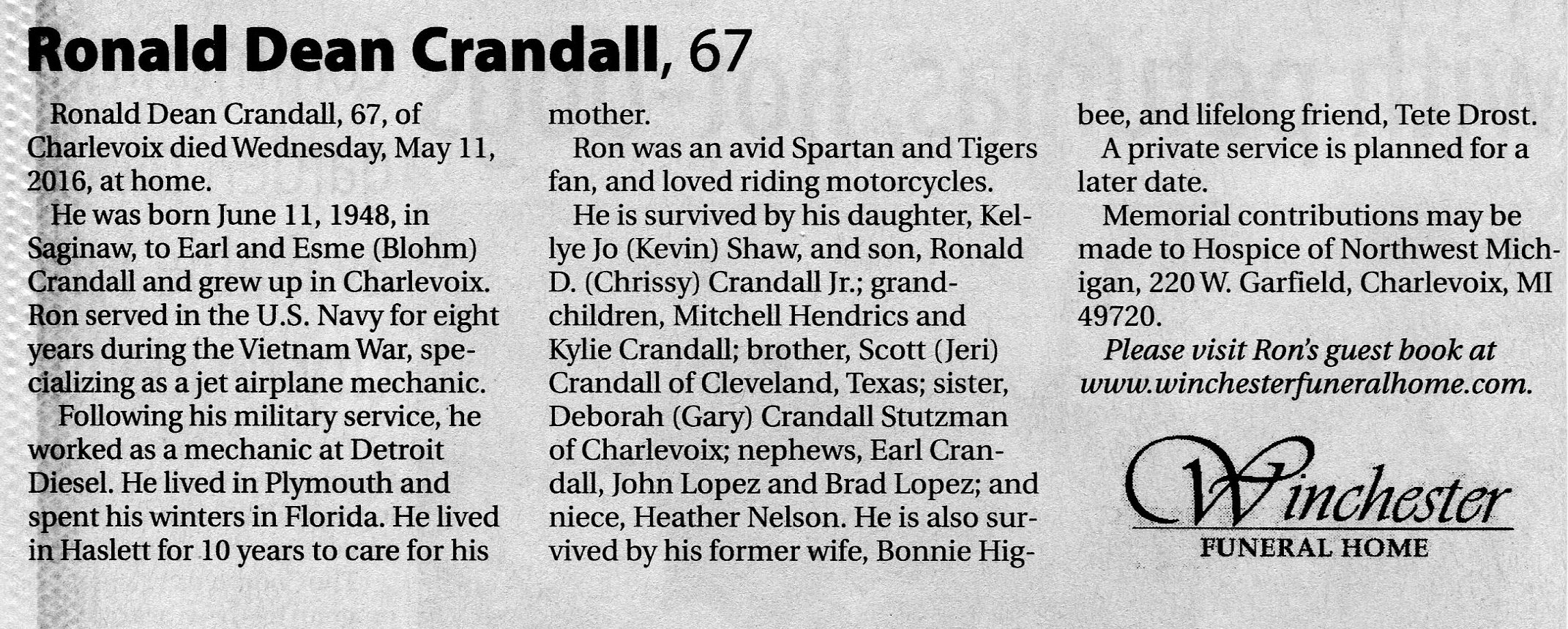 Ronald Dean Crandall thumbnail