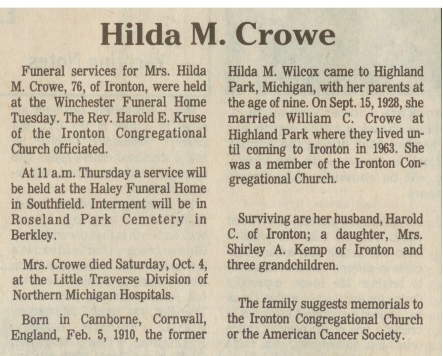 Hilda M. Crowe thumbnail
