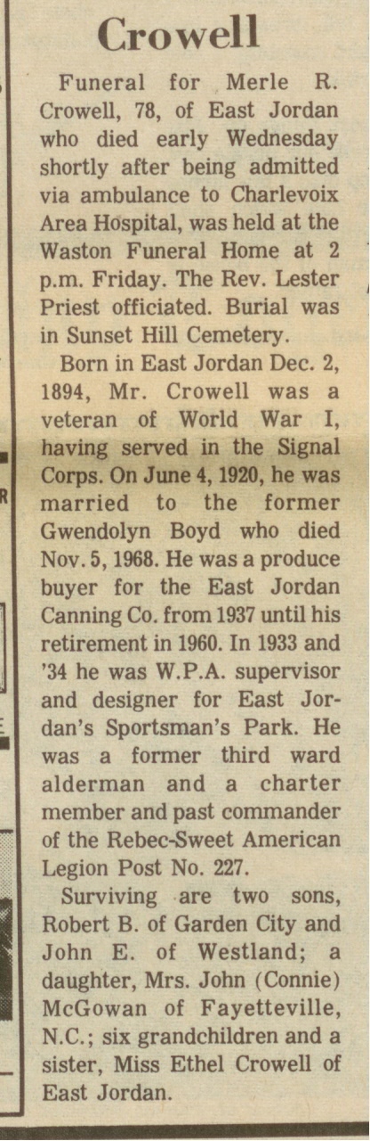 Merle R. Crowell thumbnail