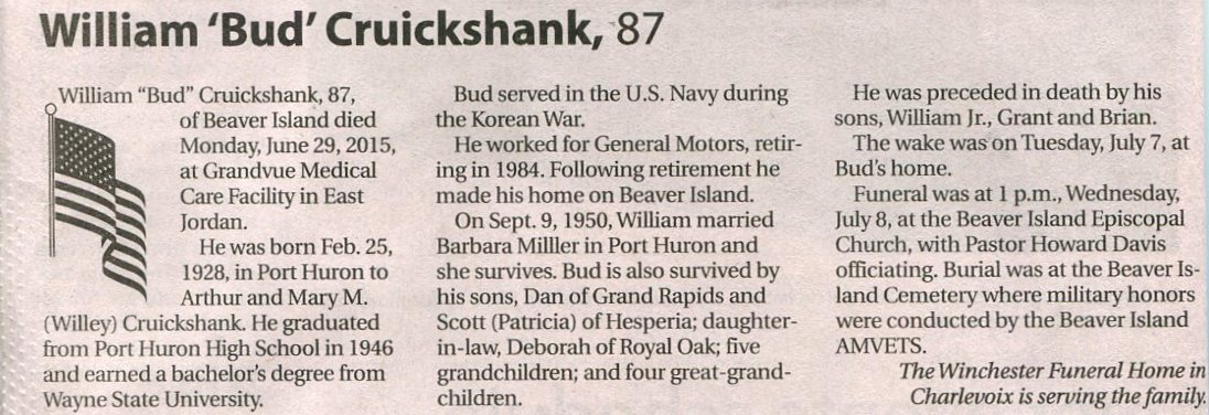 "William "Bud"" Cruickshank thumbnail
