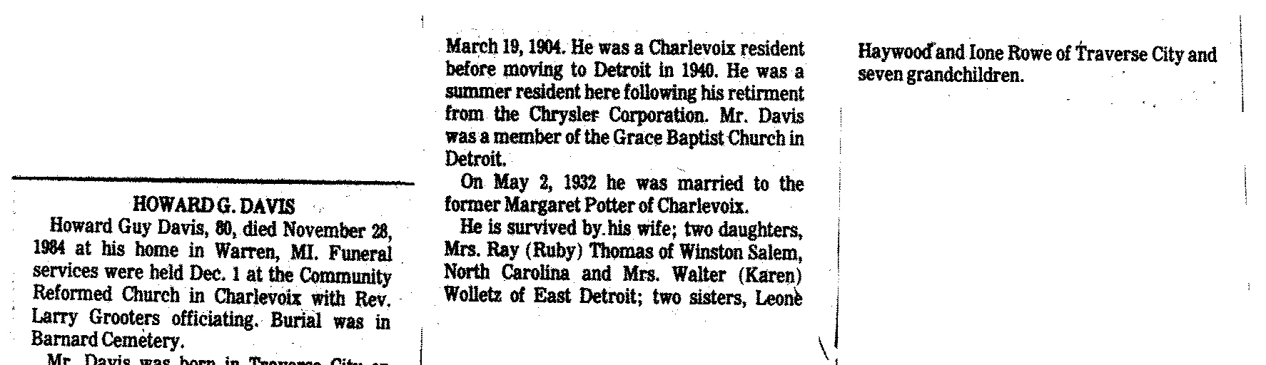 Howard G. Davis thumbnail