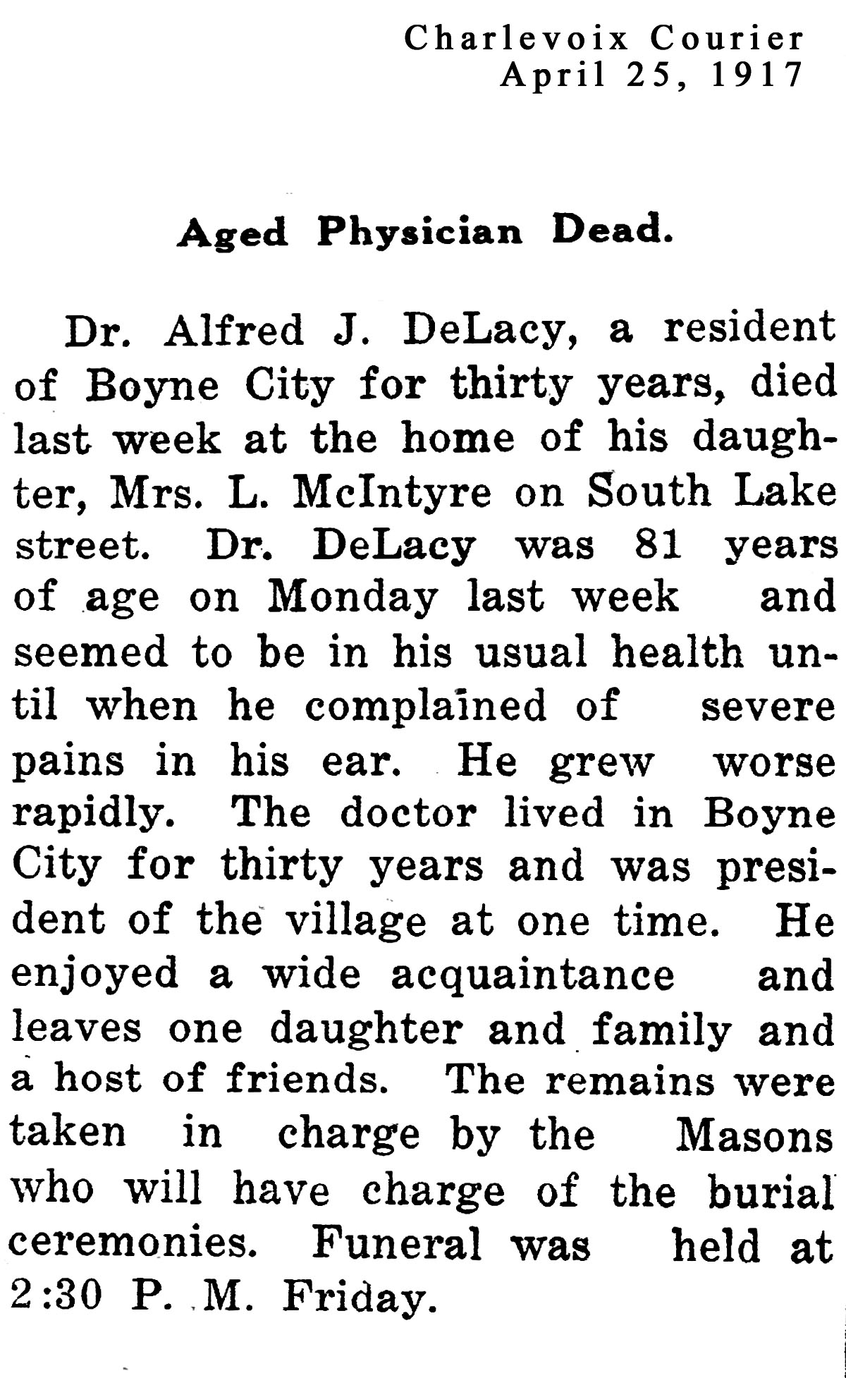 Dr. Alfred J. DeLacy thumbnail