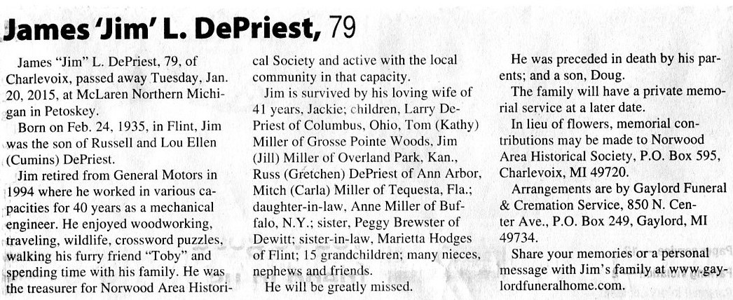 James 'Jim' L. DePriest thumbnail