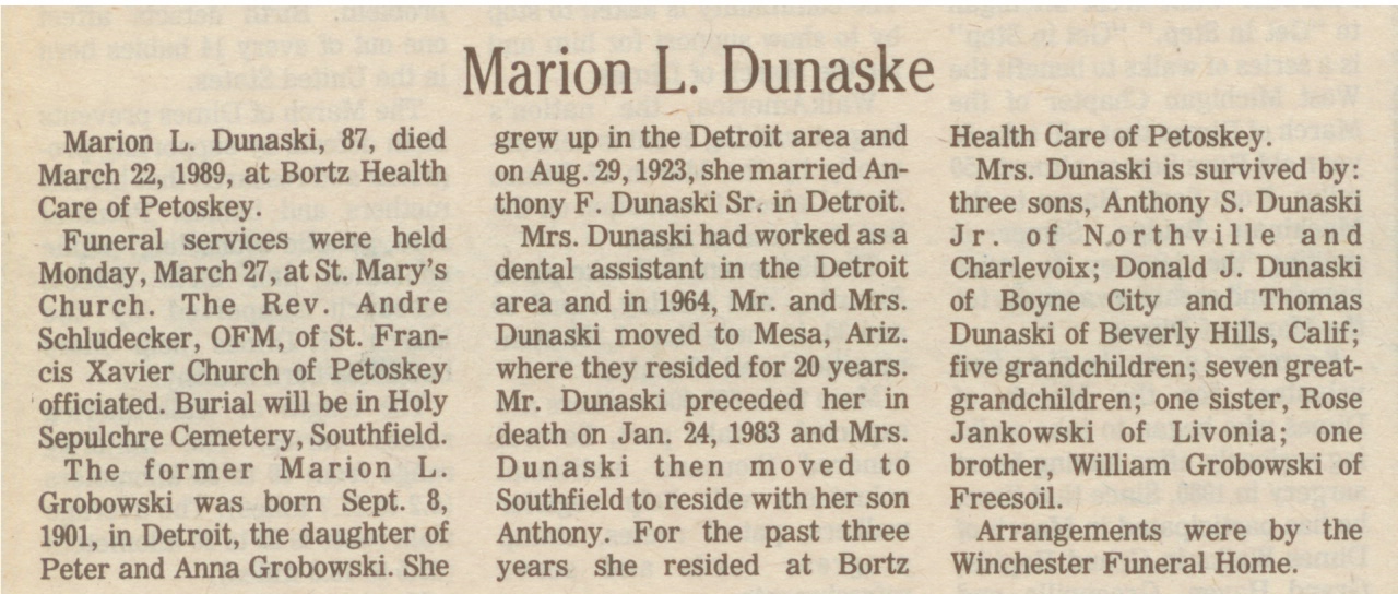 Marion L. Dunaske thumbnail